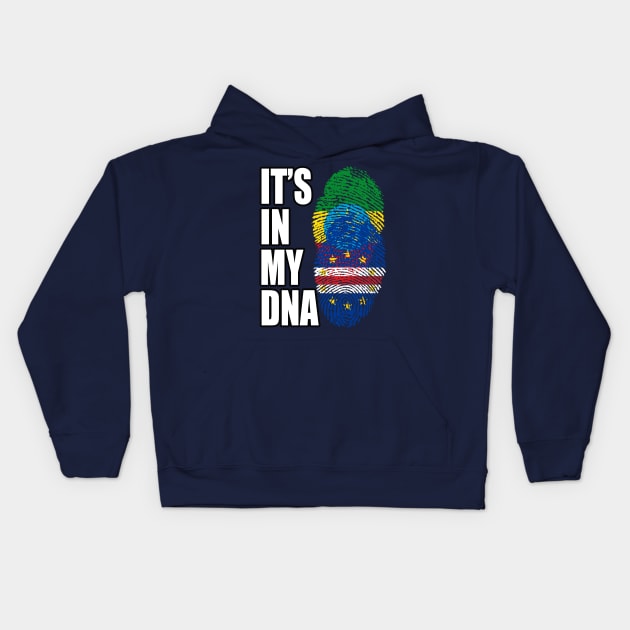Ethiopian And Cabo Verdean Mix Heritage DNA Flag Kids Hoodie by Just Rep It!!